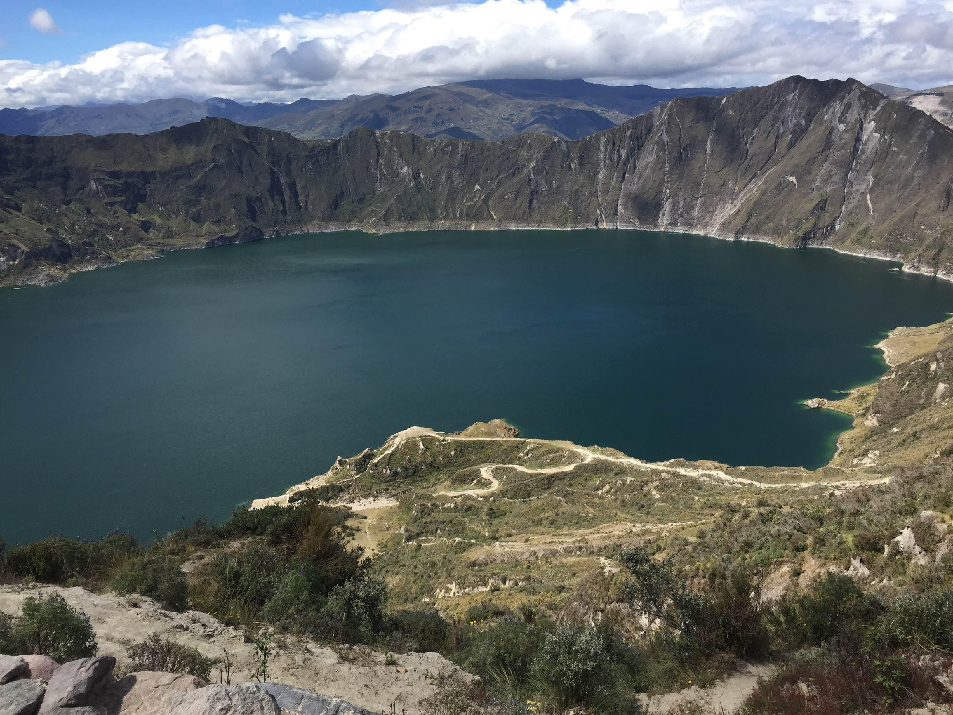 Mirador de la Laguna Quilotoa, por Katherine Coronel