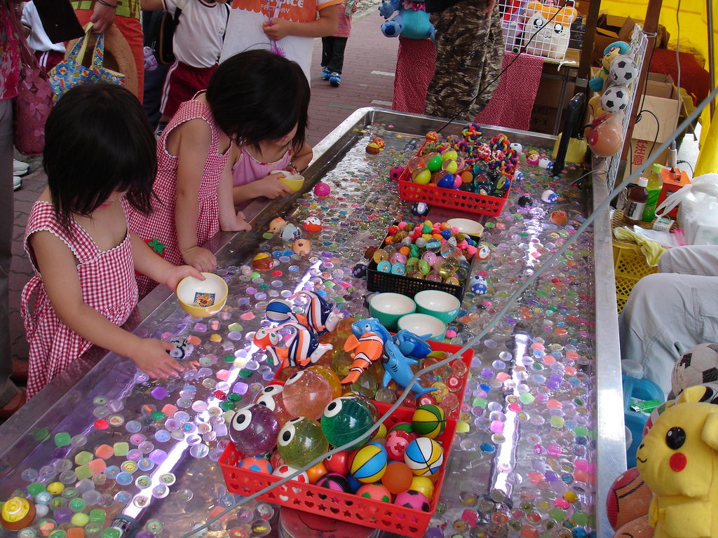 Puestos para niños en los matsuri, por David Esteban