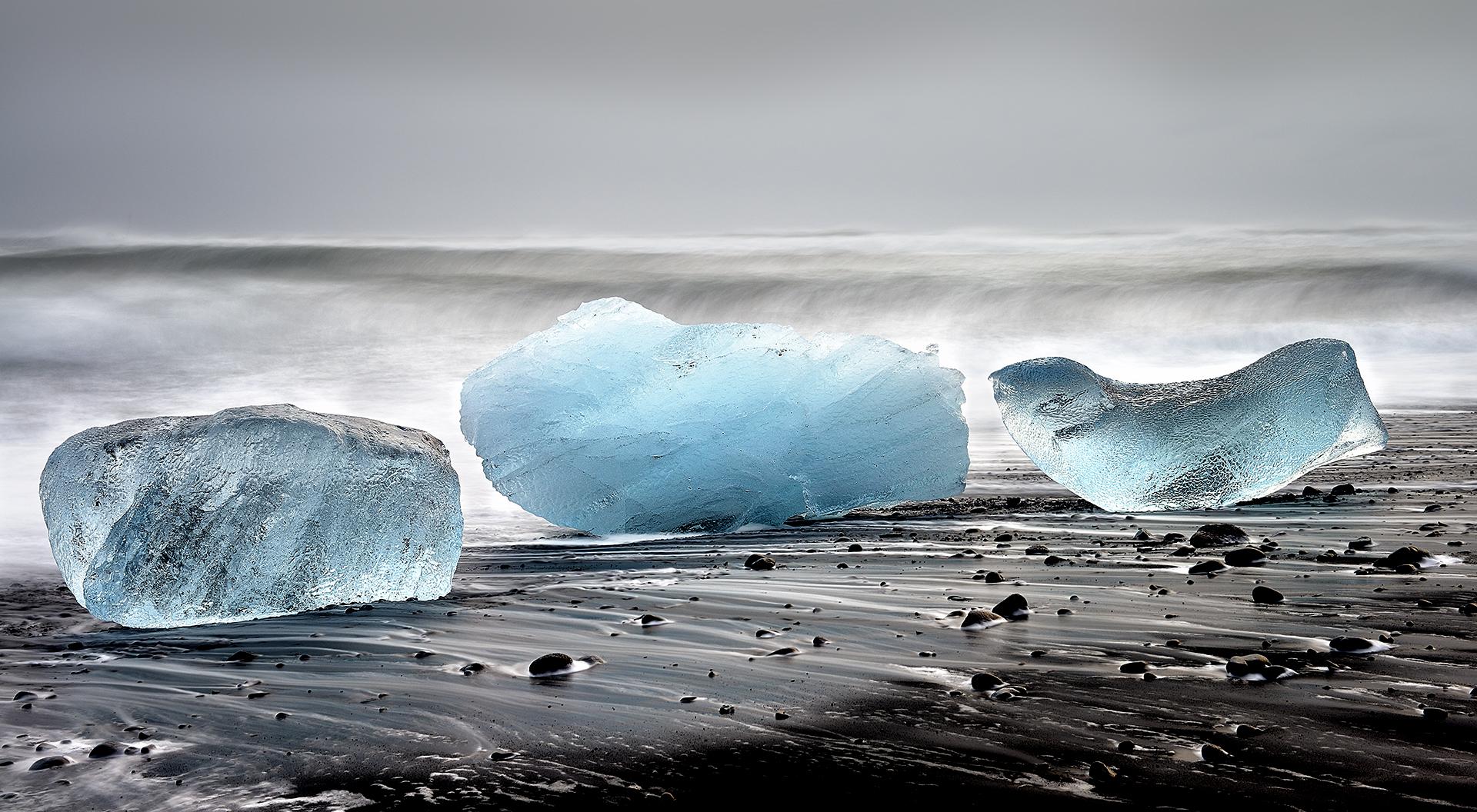 Glaciar Negro y Jokulsarlon, por BillBoswell