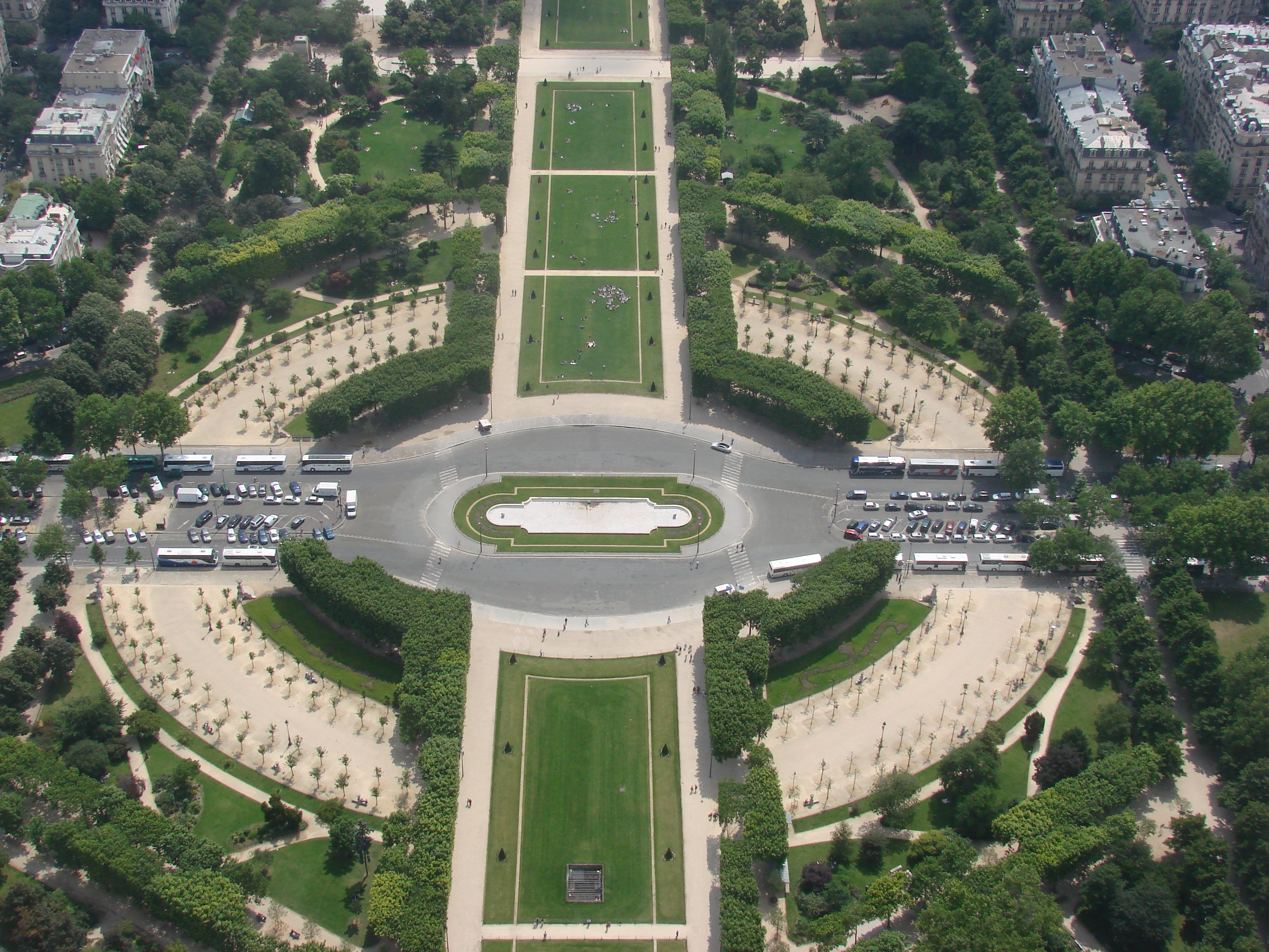 Champs de Mars - A peaceful park at the foot of the Eiffel Tower