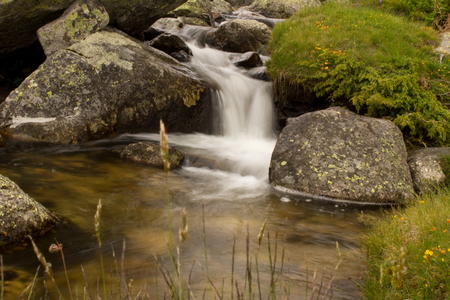 Artiñuelo stream. Rascafria, Madrid province, Spain Stock Photo - Alamy