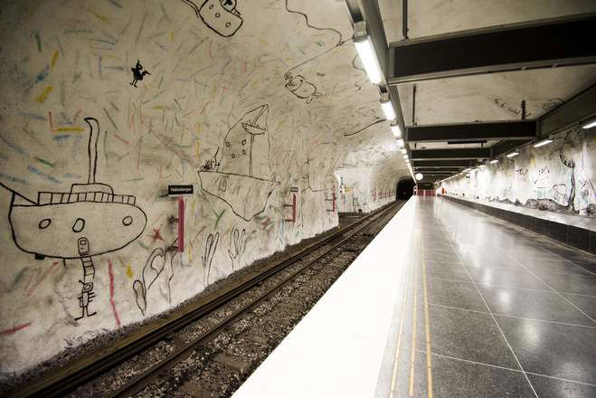 Estación de metro Hallonbergen, por albertoloyo