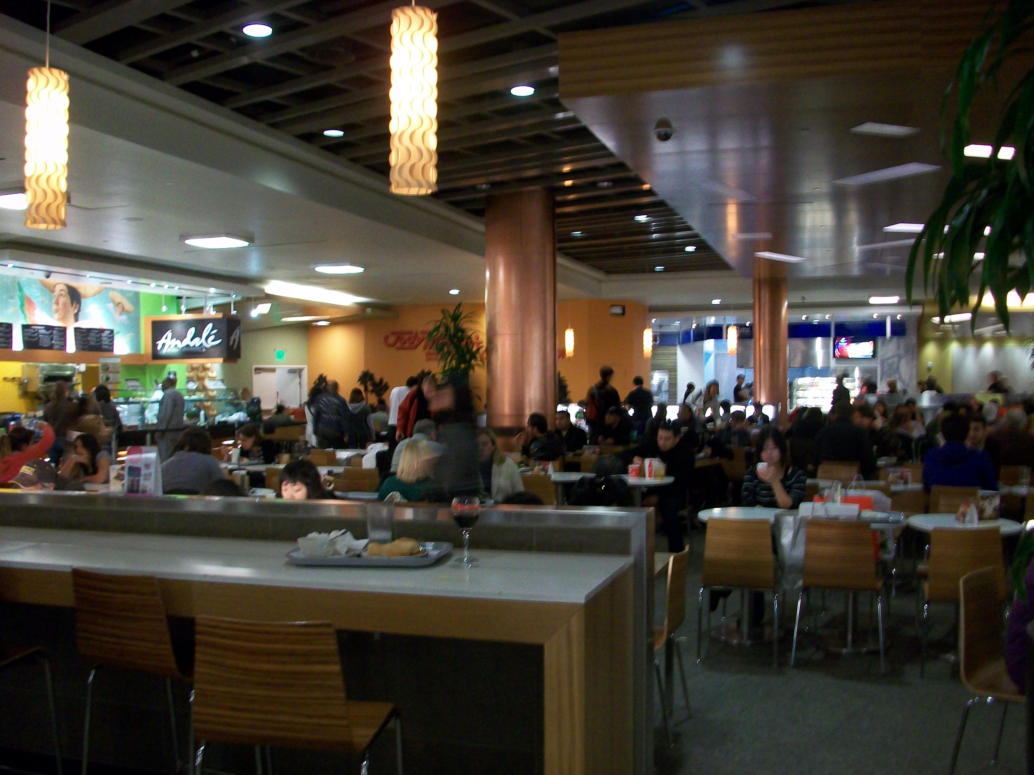 Westfield shopping centre interior, food court, stratford, london