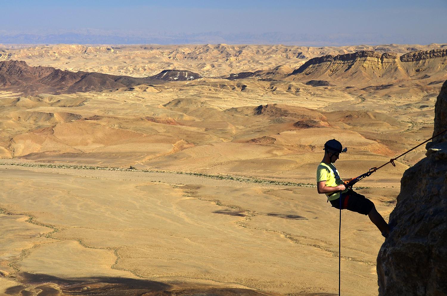 Rappel en Mitzpe Ramon, por Miguel Egido