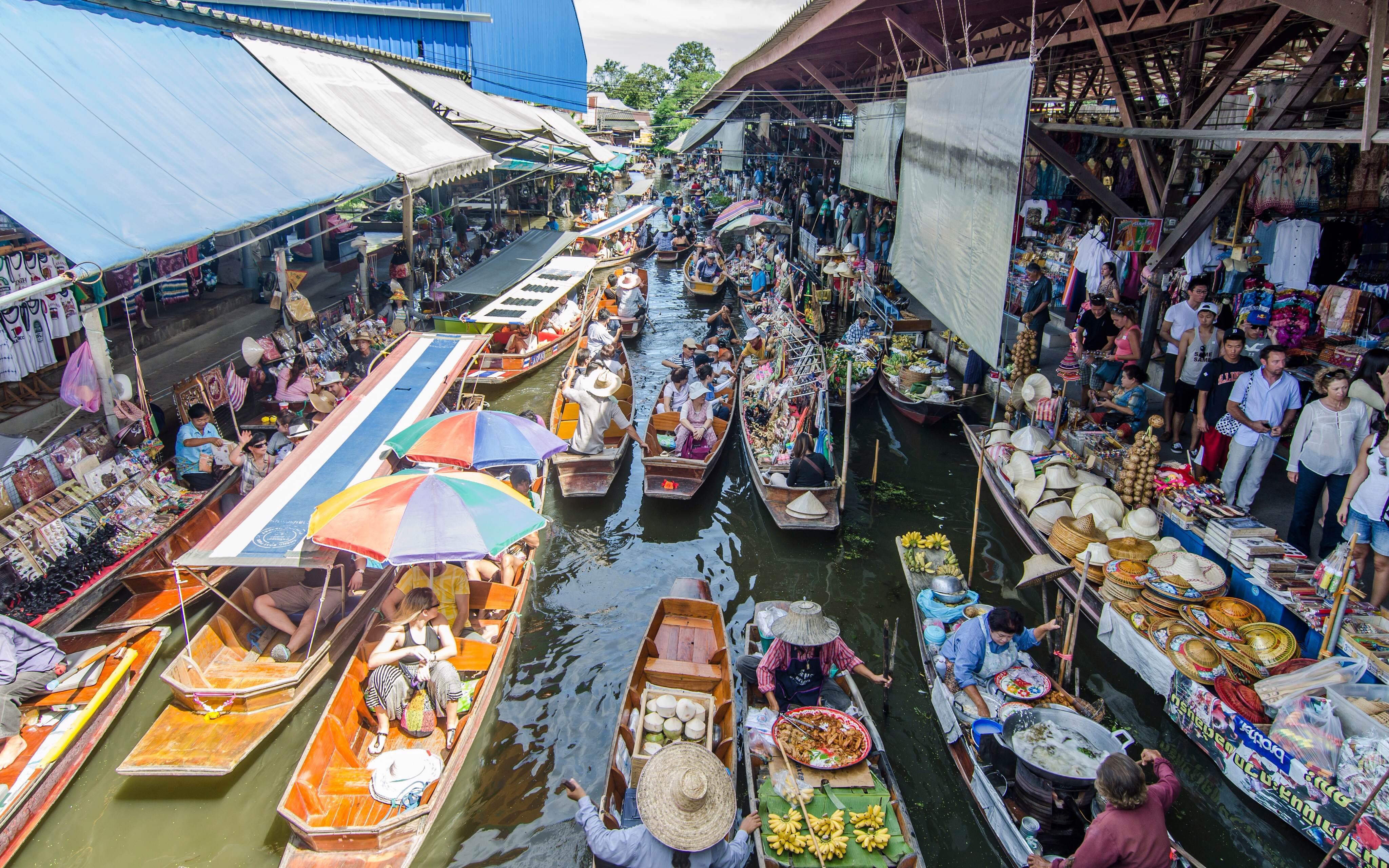 Mercado flotante Damnoen Saduak, por Alberto Suarez Dosantos