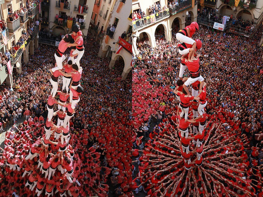 Castells (torres humanas), por Visita Valls