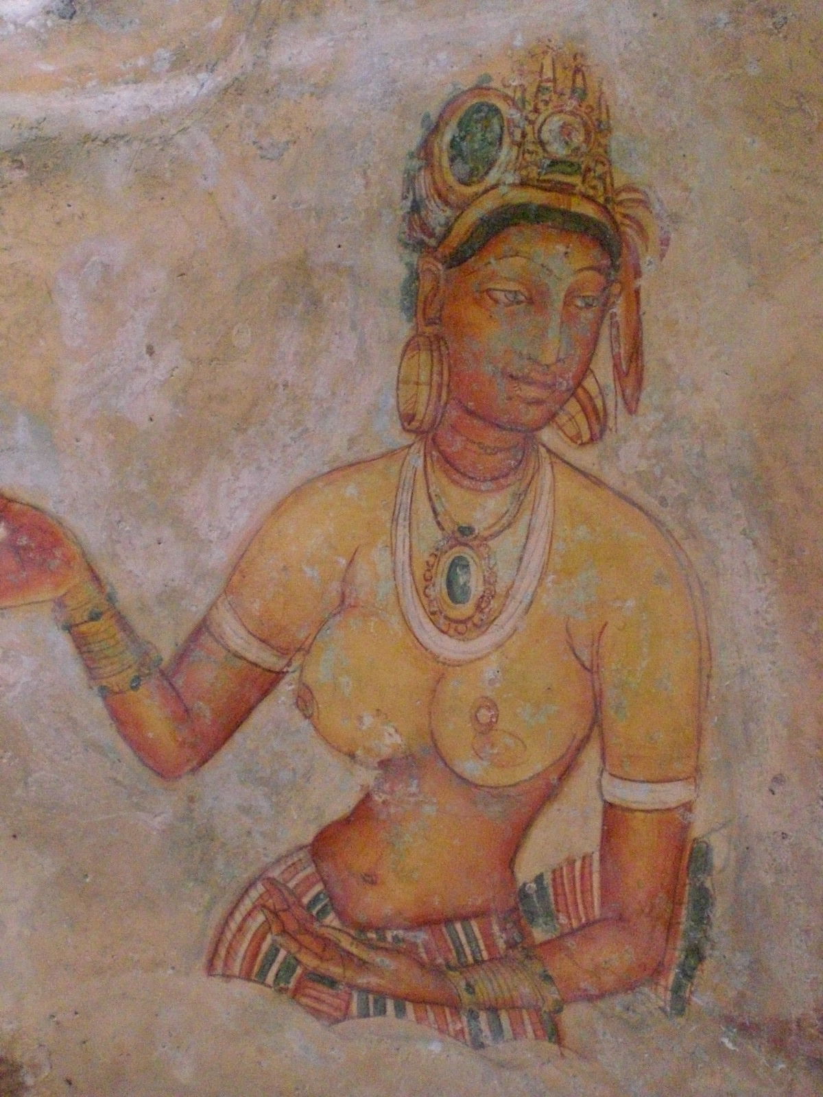 Pinturas rupestres en Sigiriya, por paulinette