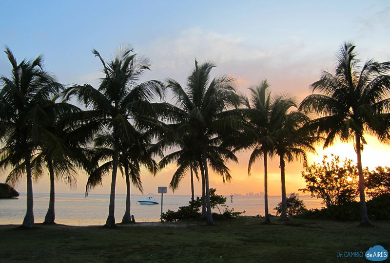 Puesta de sol desde Crandon Park Marina, por Un Cambio de Aires