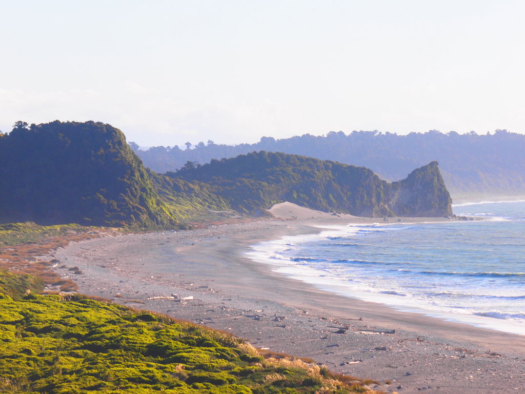 Playa de Okarito, por Carlos Olmo